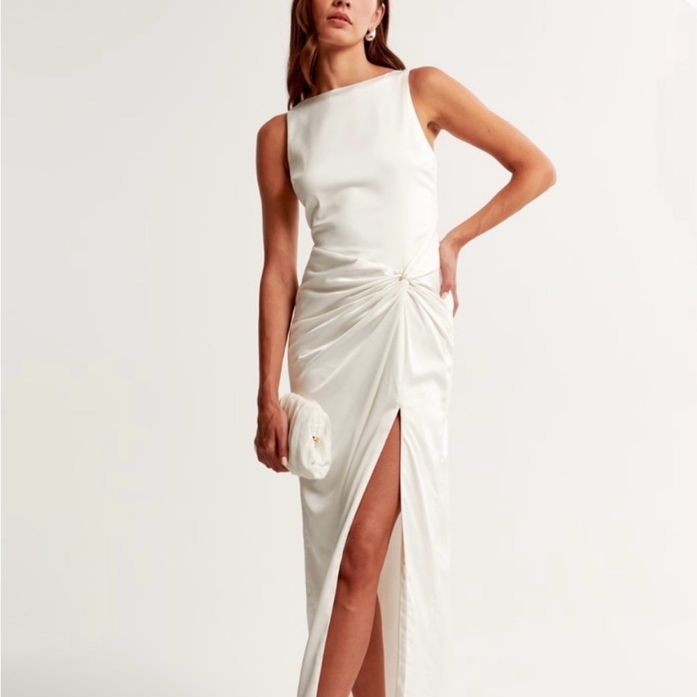 Abercrombie Open Back White Dress - Bridal
